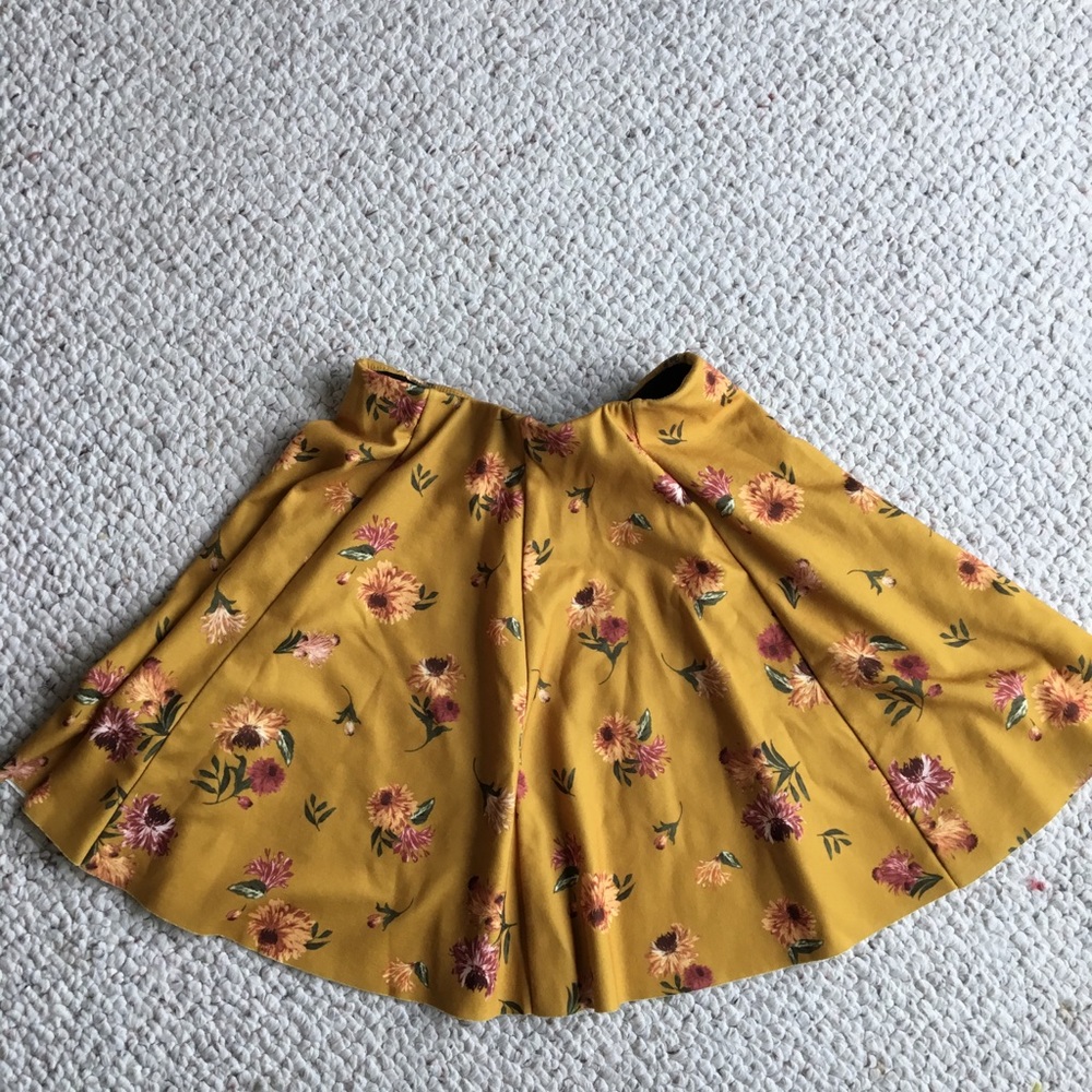 yellow sunflower skirt